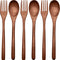 Wooden Spoons Forks Set, Japanese Handmade Natural Wood Utensil Set for Cooking, Stirring, Eating, 6 Pieces
