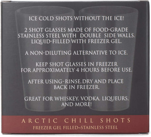 Copper-Tone Cork Pops Arctic Chill Freezer Gel Shot Glass Set of 2, 2 Ounce