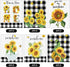 Mindsoft 36 Pcs Spring Sunflower Reusable Paper Towels Rolls Sunshine Washable Bulk Spring Kitchen Towels Paperless