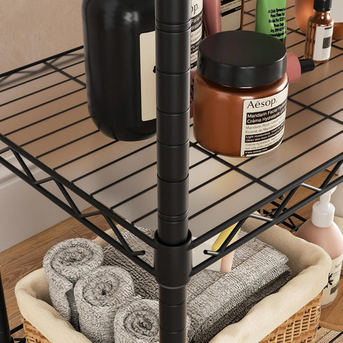 3 Pantry12D 18W 30.7H Golpart Small Tier Shelves Storage Wire Shelving Unit Metal Shelf Adjustable Organizers Storage