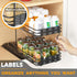 6.5" x10.75 x8.5 1 2-Tier SpaceAid Pull Out Spice Rack Organizer for Cabinet, Heavy Duty Slide Out Seasoning Kitchen