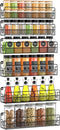 OneAhead Design Wall Mounted Spice Rack Organizer, Pantry Door Organizer & Hanging Storage Baskets,
