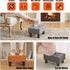 BRIAN & DANY Small Foot Stool, Velvet Foot Stools with Legs, Stable Small Footstool for Living Room, Grey