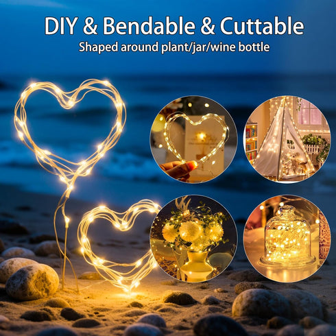 32 10 30 VOOKRY Pcs Fairy Lights Battery Operated String Lights - ft LEDs Waterproof Copper Wire Mini Firefly Starry