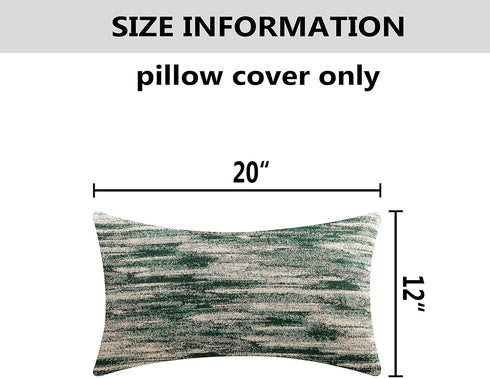 Home Brilliant Lumbar Throw Pillow Covers, Green, 2 Pieces (12 x 20 inches, 30x50 cm), Farmhouse Decorations for Bedding