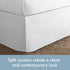 Home Classic Tailored Bed Skirt Dust Ruffle, Cotton Blend Design, 14" Drop Length, Twin XL, White by TODAY'S HOME
