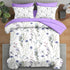 Pamnest Comforter Set Twin Size, Botanical Flower Dragonfly 5 Pcs Bedding for