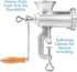 Meat Grinder with Tabletop Clamp & 2 Cutting Disks, Cast Iron, Heavy Duty Sausage Maker, Manual Meat Mincer