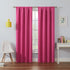 ECLIPSE Kendall Blackout Thermal Rod Pocket Window Curtain, 1 Panel, 42 x 54, Raspberry for Bedroom or Living Room