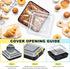 P&P CHEF 8 Inch Square Baking Pan with Lid Set, Non-Stick Square Cake Pans for Brownies and Lasagna, 4 Pieces