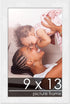 Poster Palooza 9x13 White Solid Pine Wood Picture Frame with UV Acrylic & Hanging Hardware