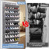 TAHAVICE 30 10-Tier Closet, Pairs Over The Door Shoe Organizer, Hanging Shoe Rack with Deep Pocket for Extra Large Shoe