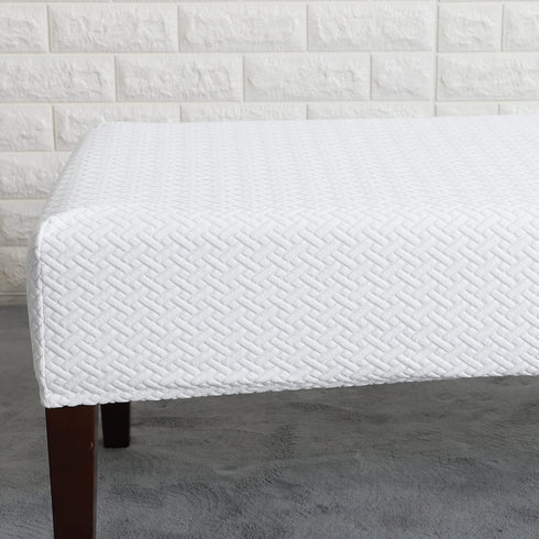 FORCHEER Dining Bench Cover Waterproof Stretch Jacquard Bench Slipcover for Living Room Washable Ottman Cover Bench
