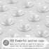 Yimobra Non Slip Shower Stall Mat, 21x21 Inch, Soft Square Bath Mat with Suction Cups and Drain Holes