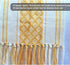 14 90 Inches, Boho Table Runner with Tassels x Yellow & Cream | Woven Washable Console Table / Dresser Runner