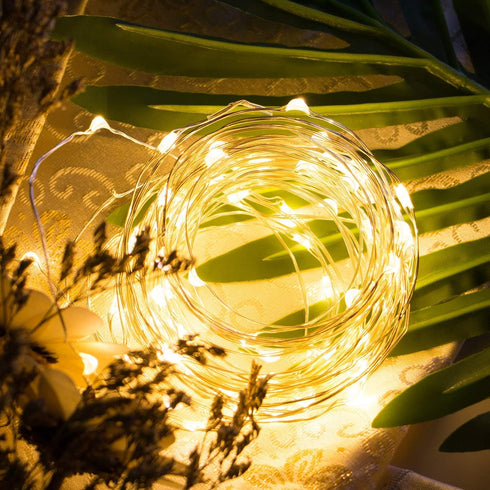 5 Pack 7 20 6 on/18 Fairy Lights Battery Operated, Feet Led String Lights with Timer, Waterproof Firefly Lights on
