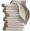 Cleanbear Wash Cloths 12 Pack, Jacquard Weaved Cotton Washcloth for Body and