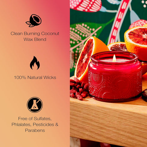 Voluspa Goji Tarocco Orange Petite Candle Jar, 3.2 oz, 25 Hour Burn Time, Handcrafted in the USA