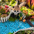 Woohome 35 Inch Miniature Fairy Garden Fence, 4 PCS DIY Wood Picket Fence Ornament for Garden