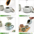 Sets 12 Set 4x Set Ceramic Kungfu Tea Piece,Mini Protable Travel Tea With Tea Pot, Tea Cups, Bamboo Tea Tray, Tea