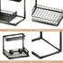 VUSIGN Under Sink Organizer and Storage (2 Pack) - Slide Out Cabinet Organizer, Pull Out Sink Shelf for Kitchen, Black