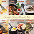Kitchen Utensils Set, 11 Pcs Nylon Non-Stick Cooking Tools, 410°F Heat Resistant, BPA Free