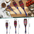 Spurtle Set, Wooden Kitchen Utensils for Cooking, Pakkawood Serving Spatula Spoon, Home & Kitchen Gift