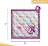 Maison d' Hermine Pot Holders Set of 2, 100% Cotton Heat Resistant Potholders 8" x 8" for BBQ, Cooking, Baking, Pivoine