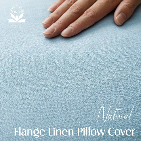 Pack 2, 24 24 Inch Foindtower of Decorative Linen Soild Throw Pillow Covers Soft Accent Euro Cushion Case Farmhouse