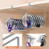 2 Pack 20 Tumbler Lid Organizer, Horizontal Tumbler Lid Storage Hook Up to Lids, Space Saving Cup Lid Holder Under
