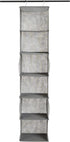 Amazon Basics Hanging Closet Shelf Organizer, 6-Tier with Pockets, 8.5" D x 12" W x 9" H, Grey