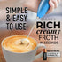Zulay Kitchen Milk Frother Wand - Handheld Electric Frother with 2 Duracell Batteries, Easy-Clean Mixer, Metallic Blue