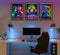 NBYARTQ 3Pcs Cool Gaming Wall Art - Retro Video Gamer Watercolor Posters, Colorful Neon Canvas Prints for Boys Room