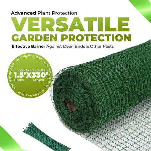3 Pack (8'x8') Deer Netting Heavy Duty Bird Netting, Chicken Coop, Fruit Trees, Plants, Plastic Fence, Bird Screen