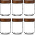 Danmu 16 oz Overnight Oats Containers with Lids,Salad Jar,Glass Jar with Wooden