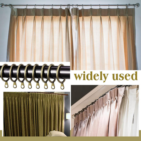 Shappy 20 Packs Metal Drapery Curtain Rings - Hanging Rings for Curtains and Rods, 30 mm Internal Diameter (Antique