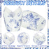 Gerrii 200 Pcs Chinoiserie Blue White Flower Cupcake Liners | Mini Baking Cups for Decoration
