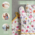Maison d' Hermine 100% Cotton Oven Mitt & Pot Holder Set, Heat Resistant BBQ Cooking Gloves, Happy Florals