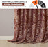 Madison Park Aubrey 2 Panel Curtain, Faux Silk Paisley Jacquard, Rod Pocket, Room Darkening Drape, 2-PK 50x95, Burgundy
