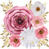 Large Paper Flowers Wall Decor for Baby Girl Nursery (Pre-Assembled) - 300gsm