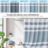 Madison Park Shower Curtain, Waffle Weave Striped Design Fabric, 72"x72", Blue, with 3M Scotchgard Moisture Management
