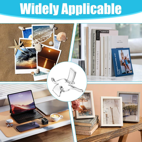 DARENYI 20Pcs Acrylic Rock Display Stand, Crystal Clear Collectibles Easel for Geodes, Mineral, Agate, Fossil
