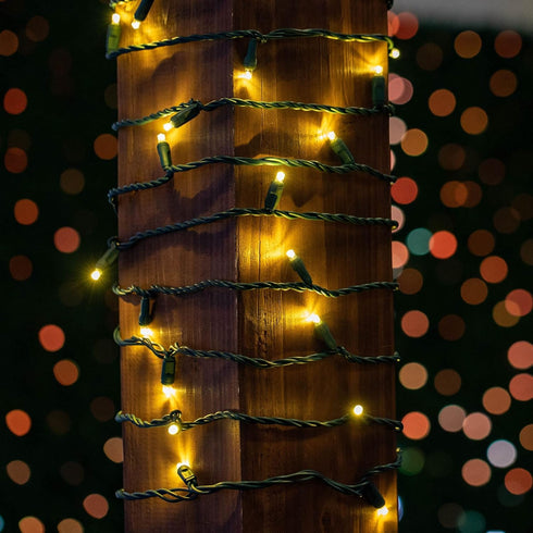 8.5 20 24 Inch Novelty Lights Foot Light Mini LED Crafting Lights, Warm White LEDs on Green Wire, Lead, Non-Connectable