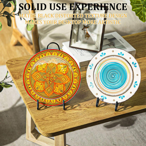 Blulu 6 Pcs Iron Bowl Stands for Display, Large Medium Size Metal Display Stand for Bowls, Platters, and Dishes