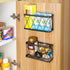 YIGII 3 Pack Adhesive Cabinet Organizer Storage, Wall Mounted Lid Organizer for Tupperware - Black Stainless Steel