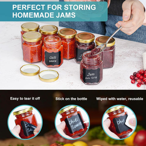 40 Pack 3 Oz Ritayedet Small Glass Honey Jars with Lids for Wedding Favor, Baby Showers, Airtight Glass Canning Jars