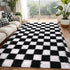 5x7 Rugs for Living Room Bedroom, ft Black and White Checkered Area Rug, Fluffy Soft Washable Carpet, Modern Non-Slip