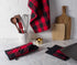 DII Buffalo Check Kitchen Collection, Classic Farmhouse Dishtowel Set, 20x30, Red & Black, 3 Piece