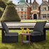 Set, 6 Inch Giantex Patio Cushion Deep Seat and Back Cushion, Outdoor Chair Pads with Ties, Cushion Replacement