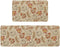 Artoid Mode Pumpkins Fall Kitchen Mats Set of 2, Autumn Maple Leaves Home Decor Low-Profile Rugs for Floor
